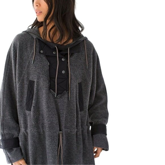 Free People We The Free Sadie Surplus Knit Pullover Fleece Jacket Size L - Picture 5 of 11